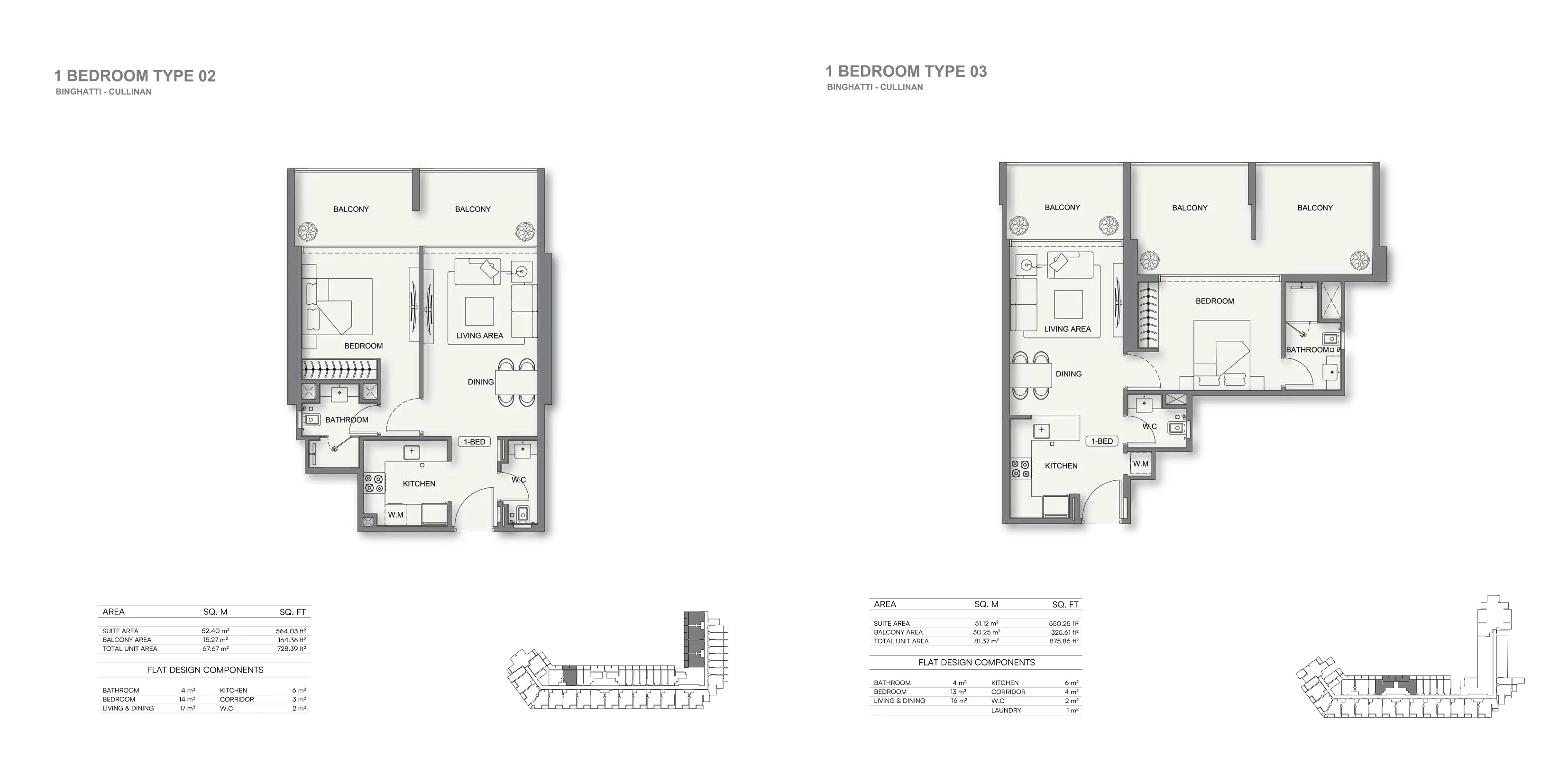 Binghatti cullinan off plan apartment layout