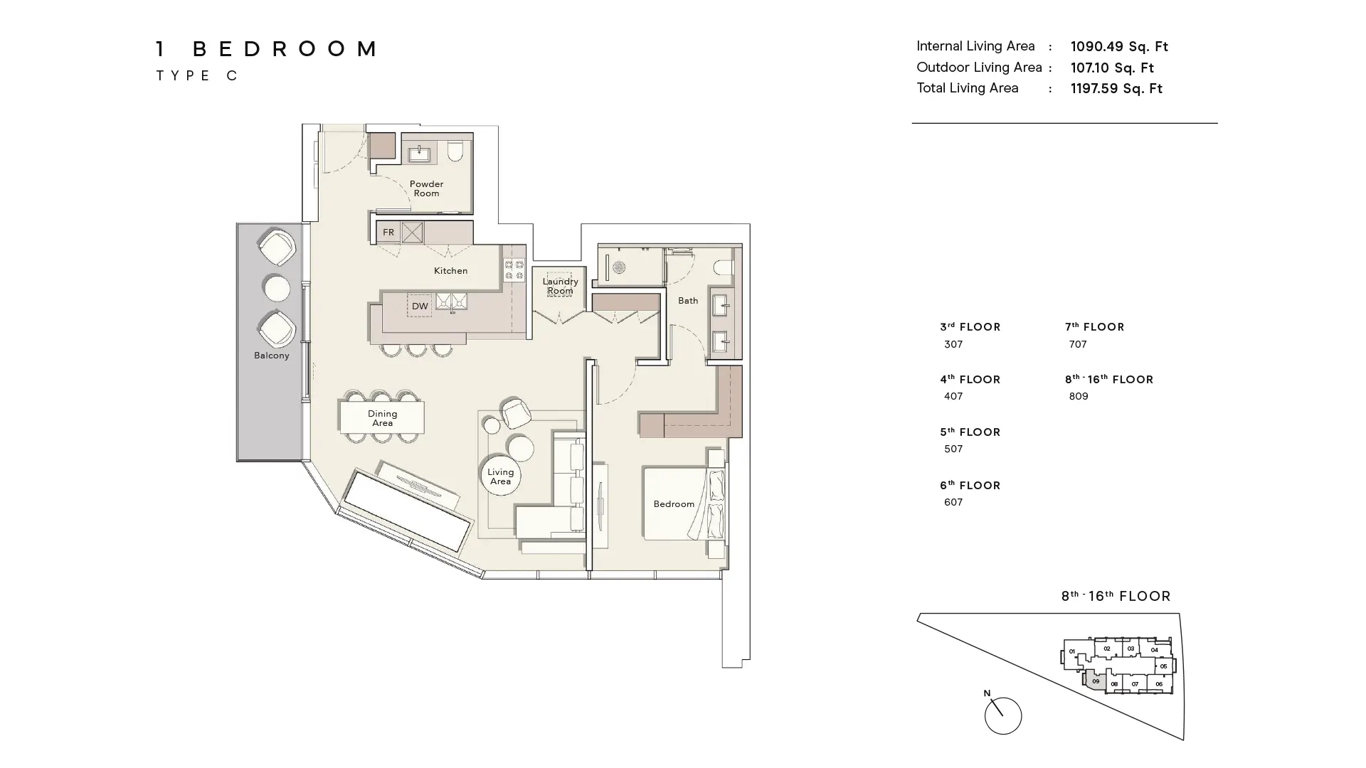 One River Point floor plan 18