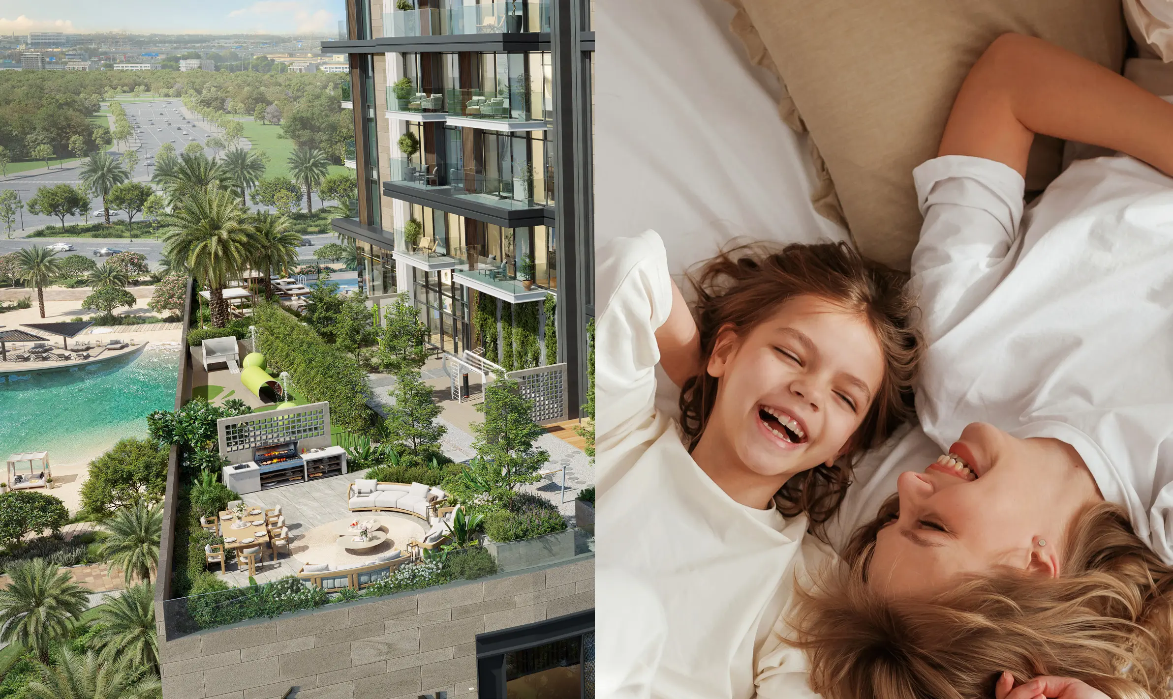 Landscaped gardens & family-friendly spaces