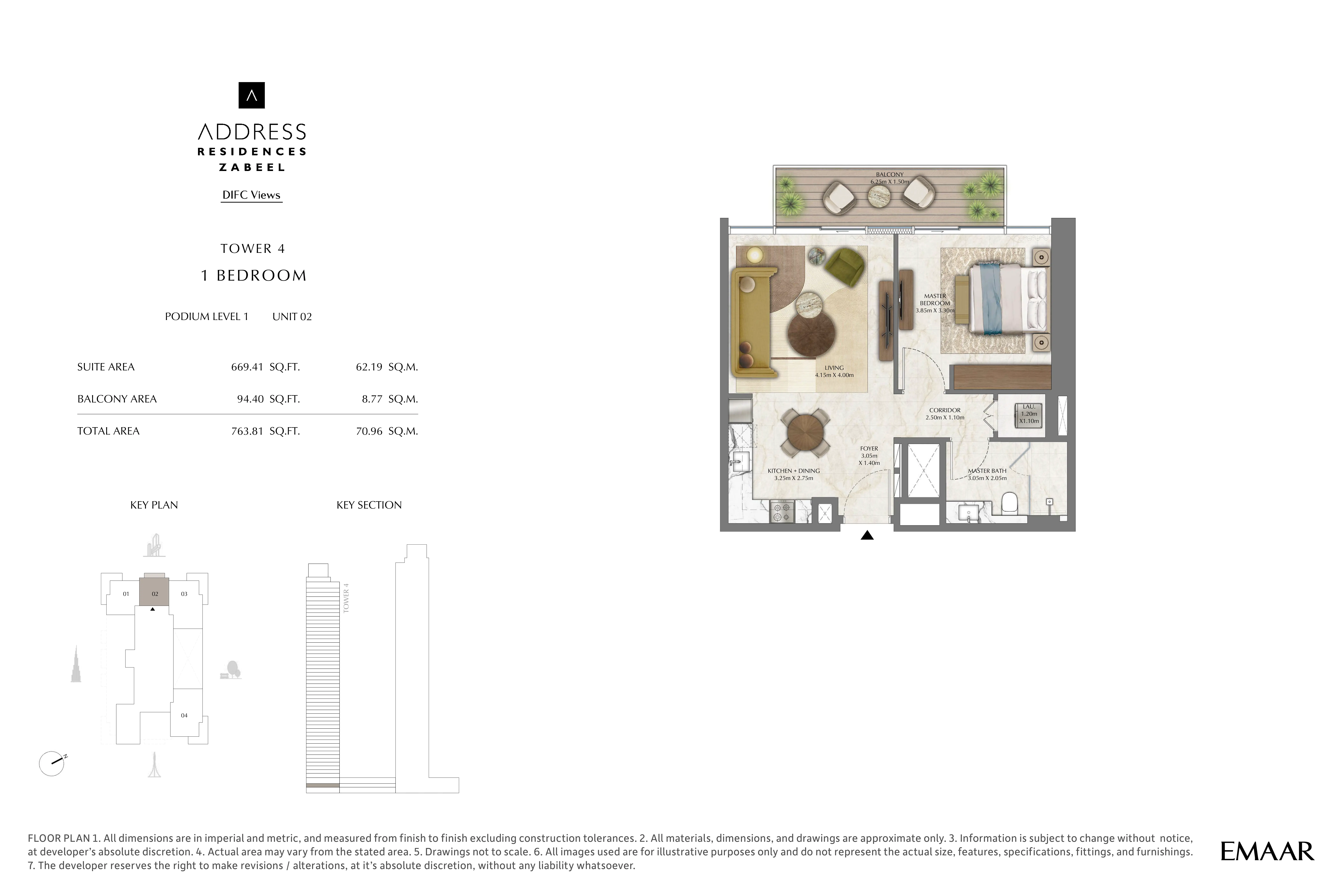 Address Residences Zabeel tower master layout