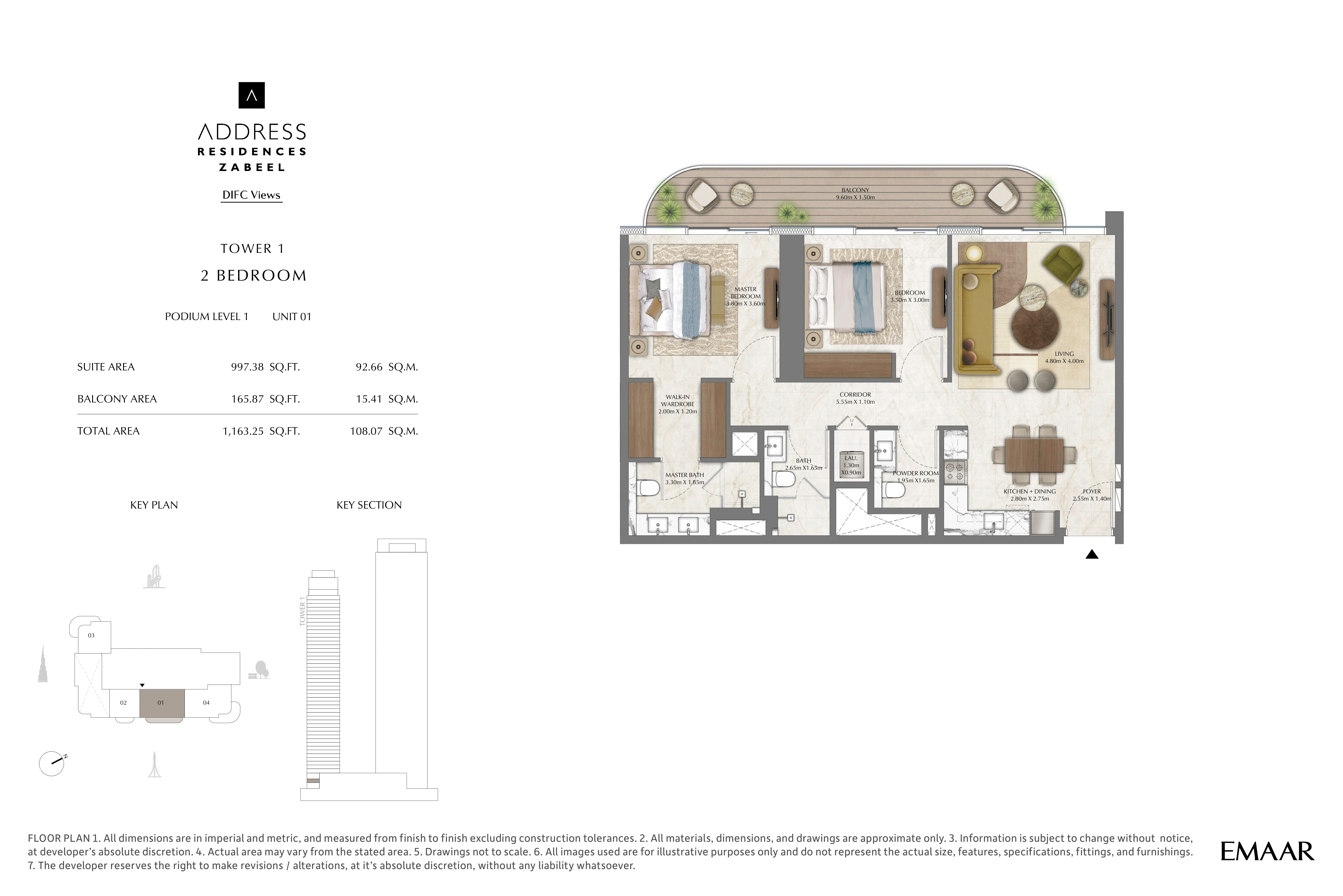 Address Residences Zabeel floor plan type 1