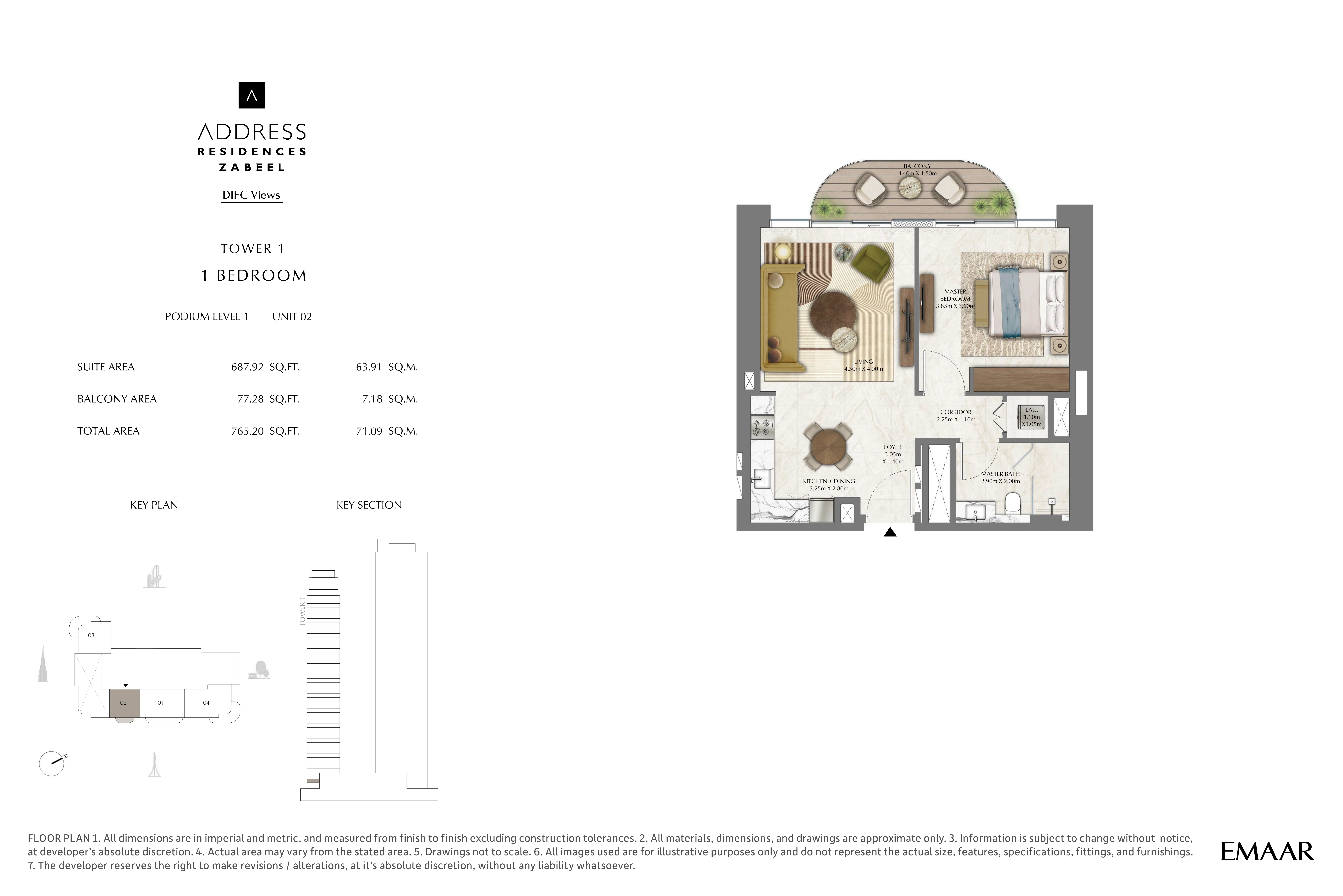 Address Residences Zabeel floor plan type 2