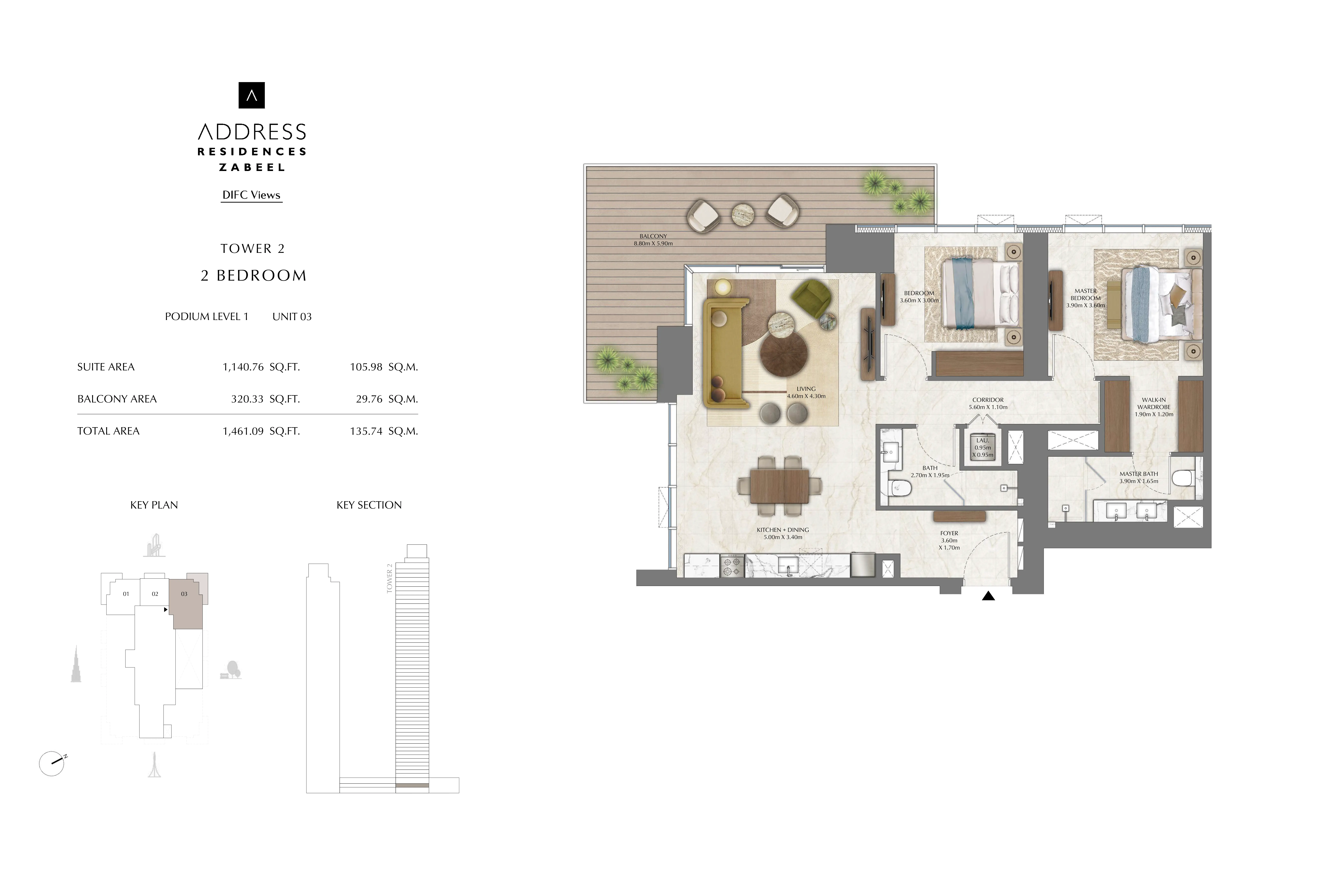 Address Residences Zabeel typical floor layout