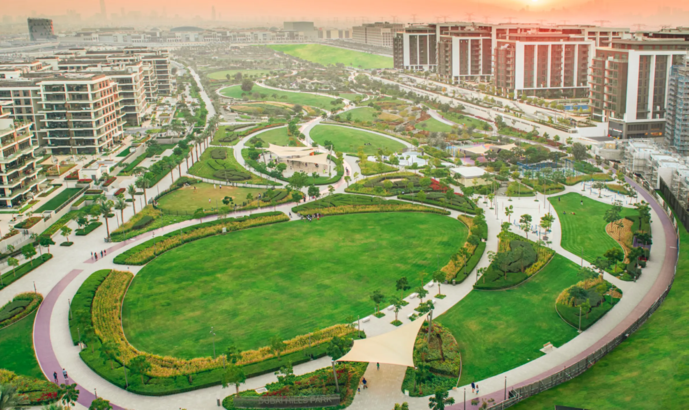 Dubai Hills Park – central park with leisure and recreation spaces
